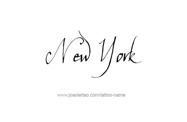 Tattoo Design USA State Name New York