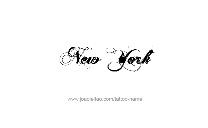 Tattoo Design USA State Name New York