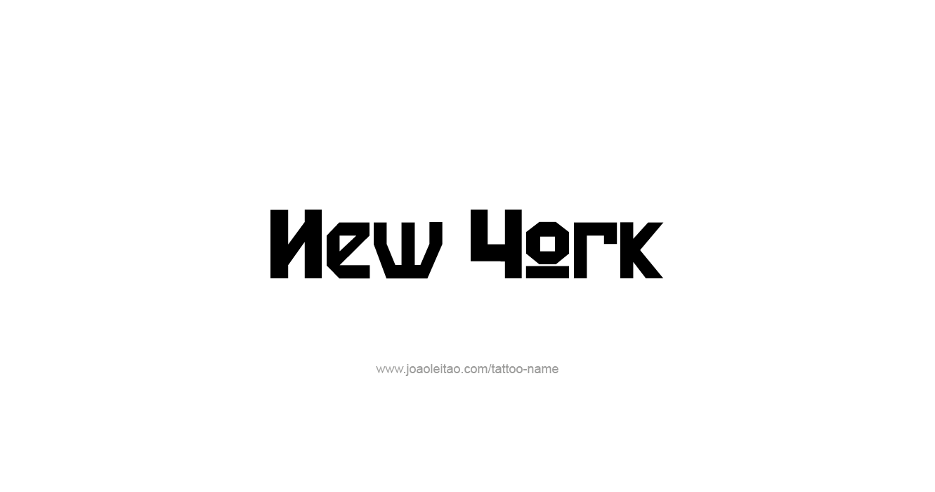 Tattoo Design USA State Name New York