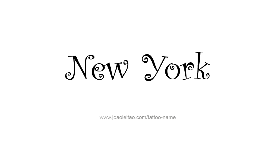 Tattoo Design USA State Name New York