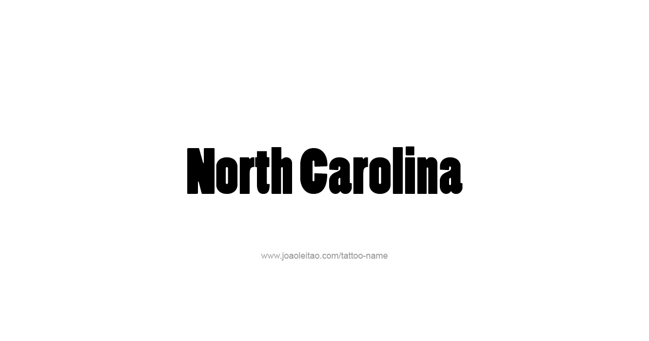 Tattoo Design USA State Name North Carolina