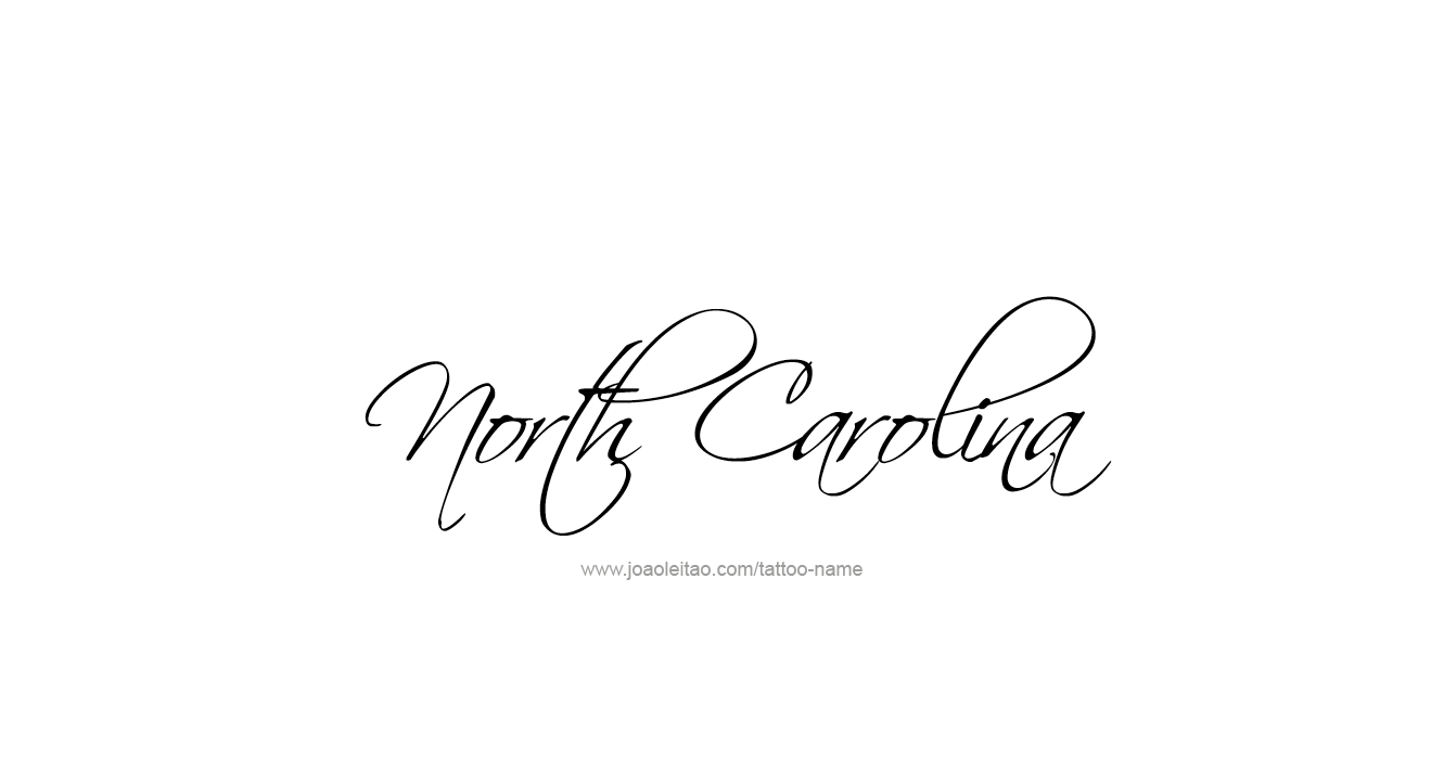 Tattoo Design USA State Name North Carolina