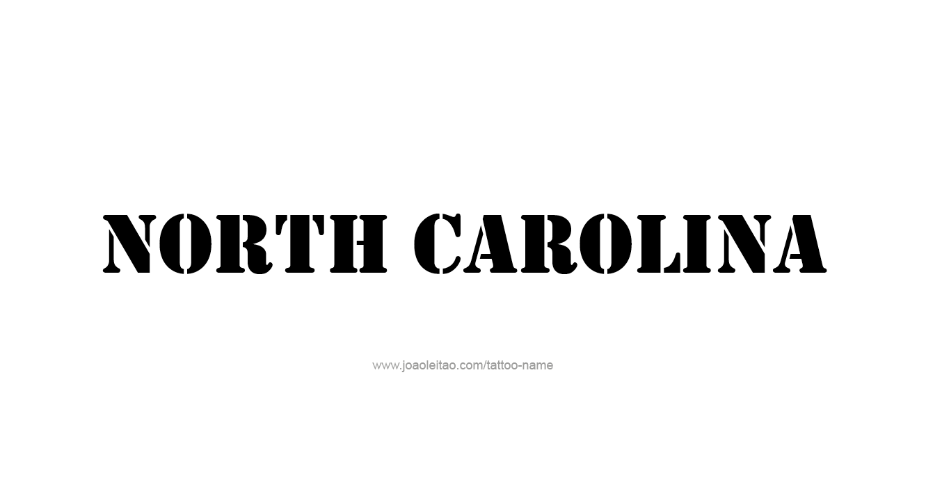 Tattoo Design USA State Name North Carolina