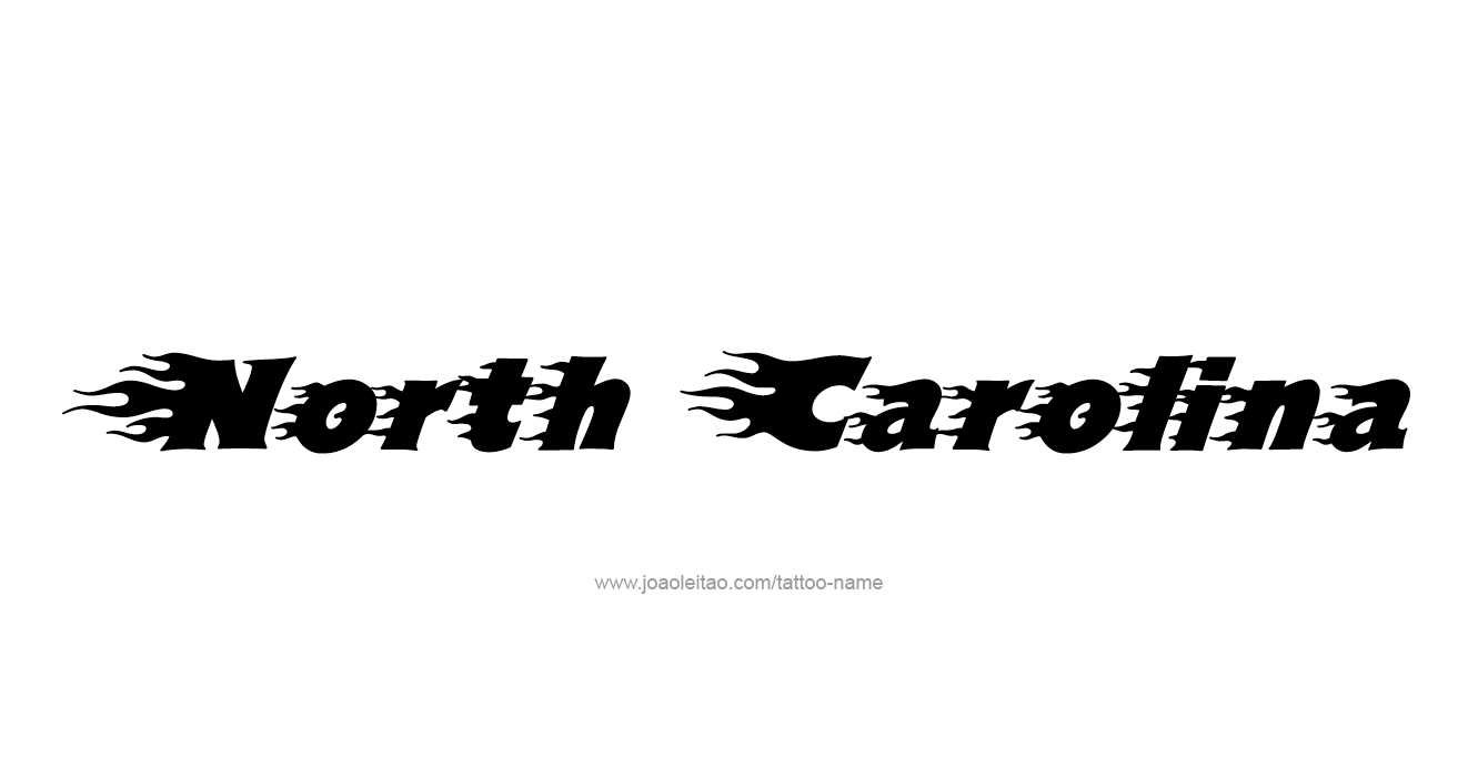 Tattoo Design USA State Name North Carolina