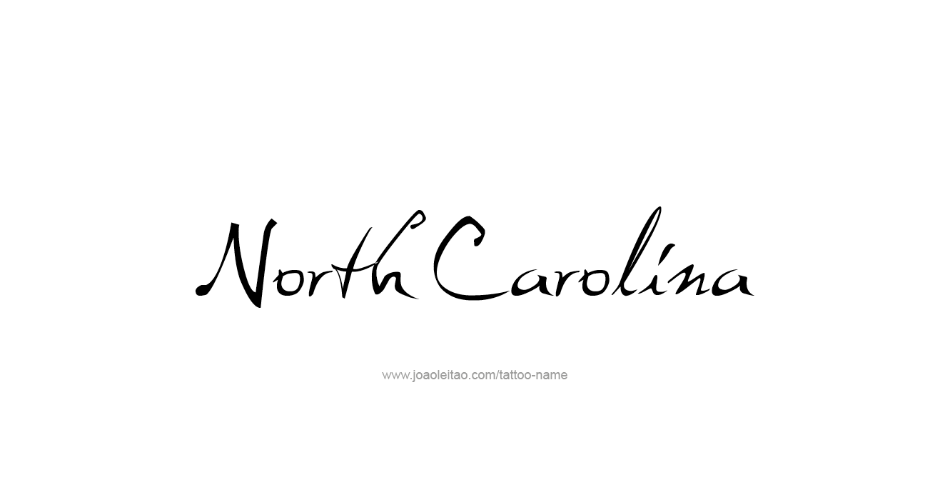 Tattoo Design USA State Name North Carolina