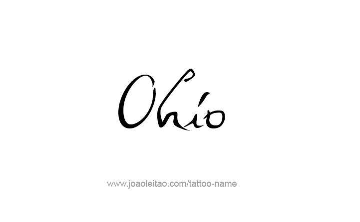 Tattoo Design USA State Name Ohio