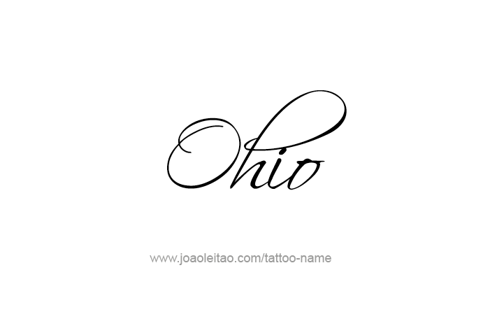 Tattoo Design USA State Name Ohio