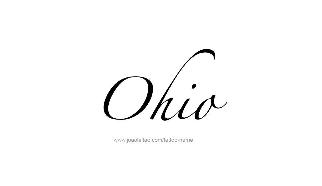 Tattoo Design USA State Name Ohio