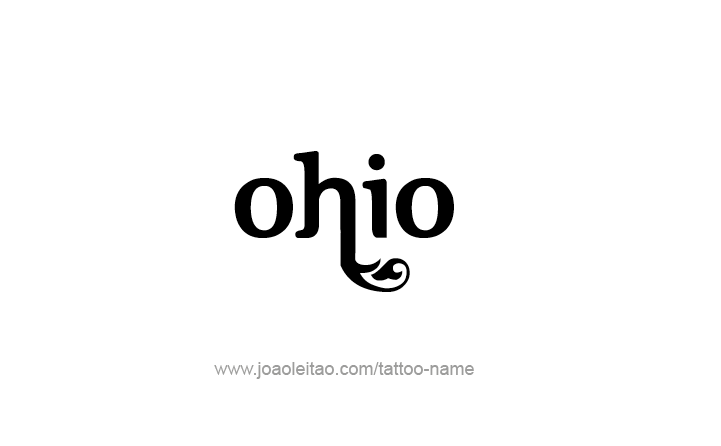 Tattoo Design USA State Name Ohio