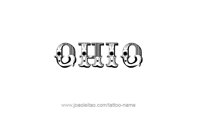 Tattoo Design USA State Name Ohio