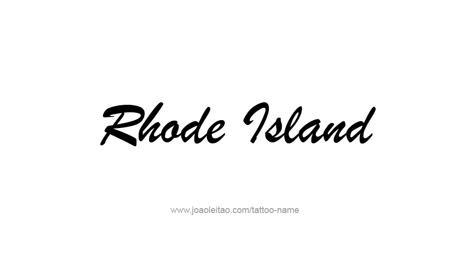 Tattoo Design USA State Name Rhode Island