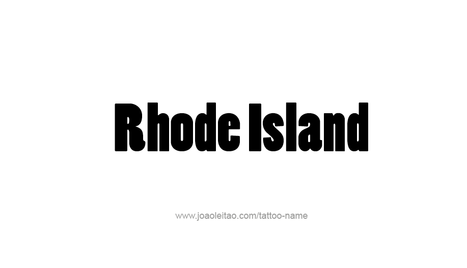 Tattoo Design USA State Name Rhode Island