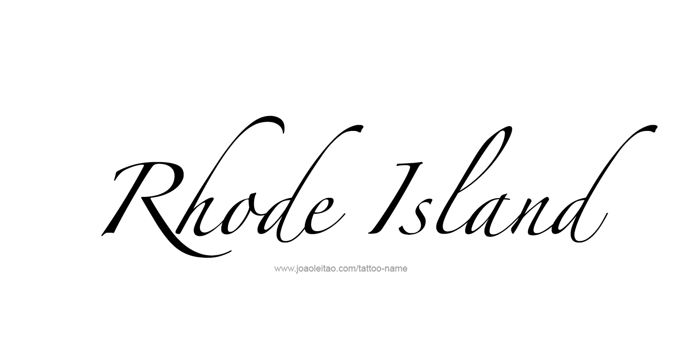 Tattoo Design USA State Name Rhode Island