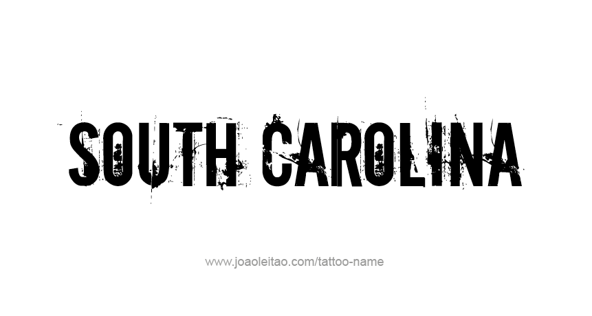 Tattoo Design USA State Name South Carolina