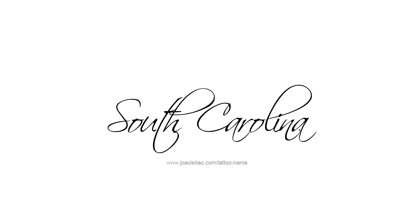 Tattoo Design USA State Name South Carolina