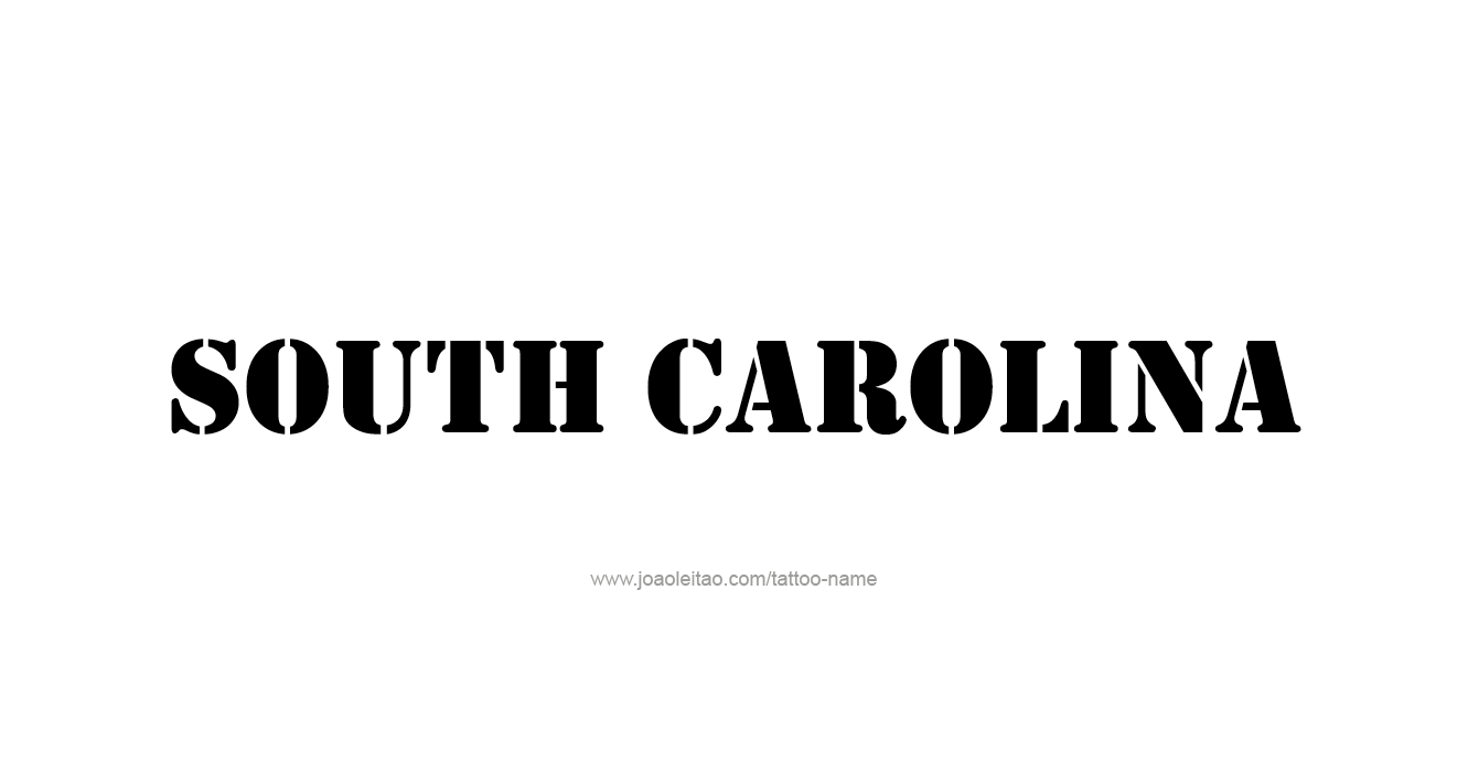 Tattoo Design USA State Name South Carolina