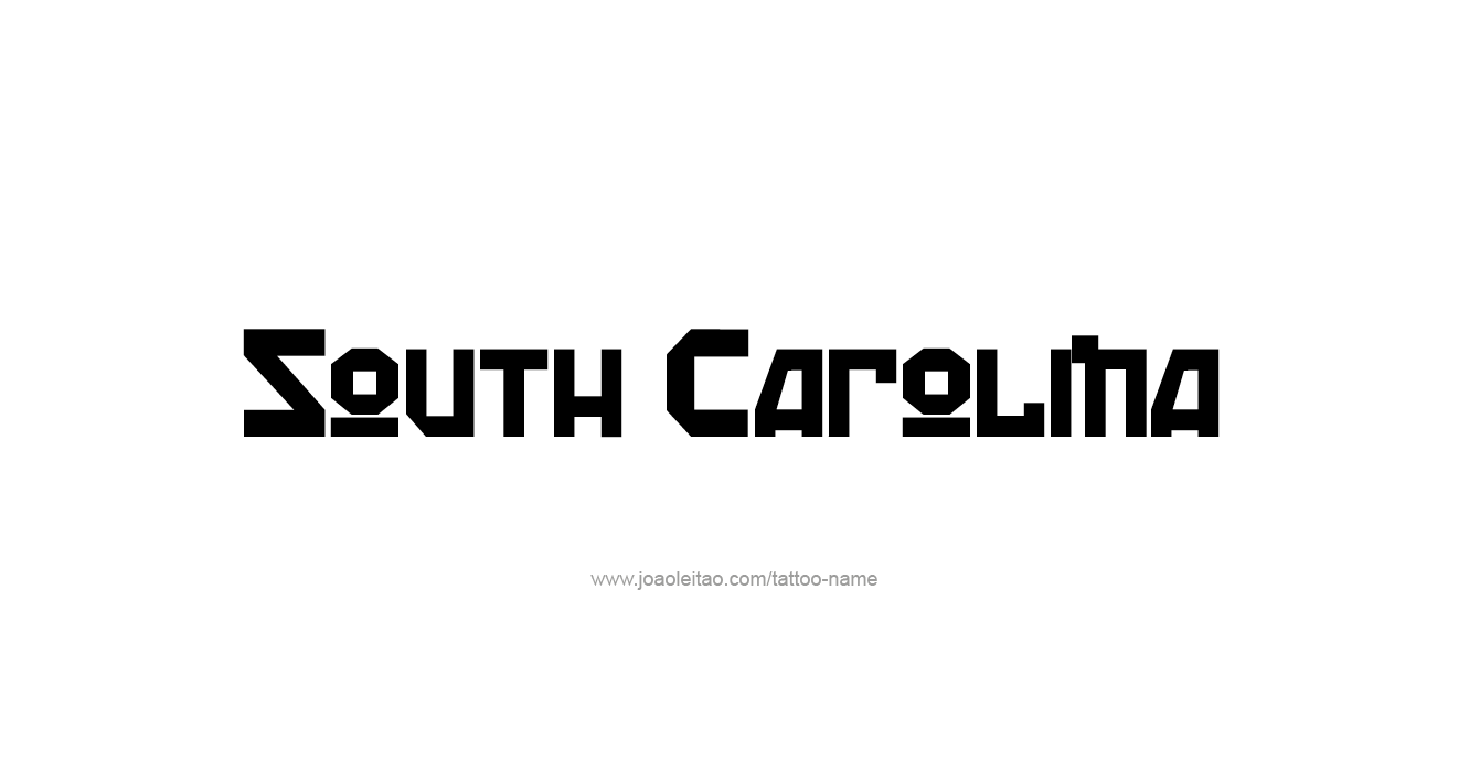 Tattoo Design USA State Name South Carolina