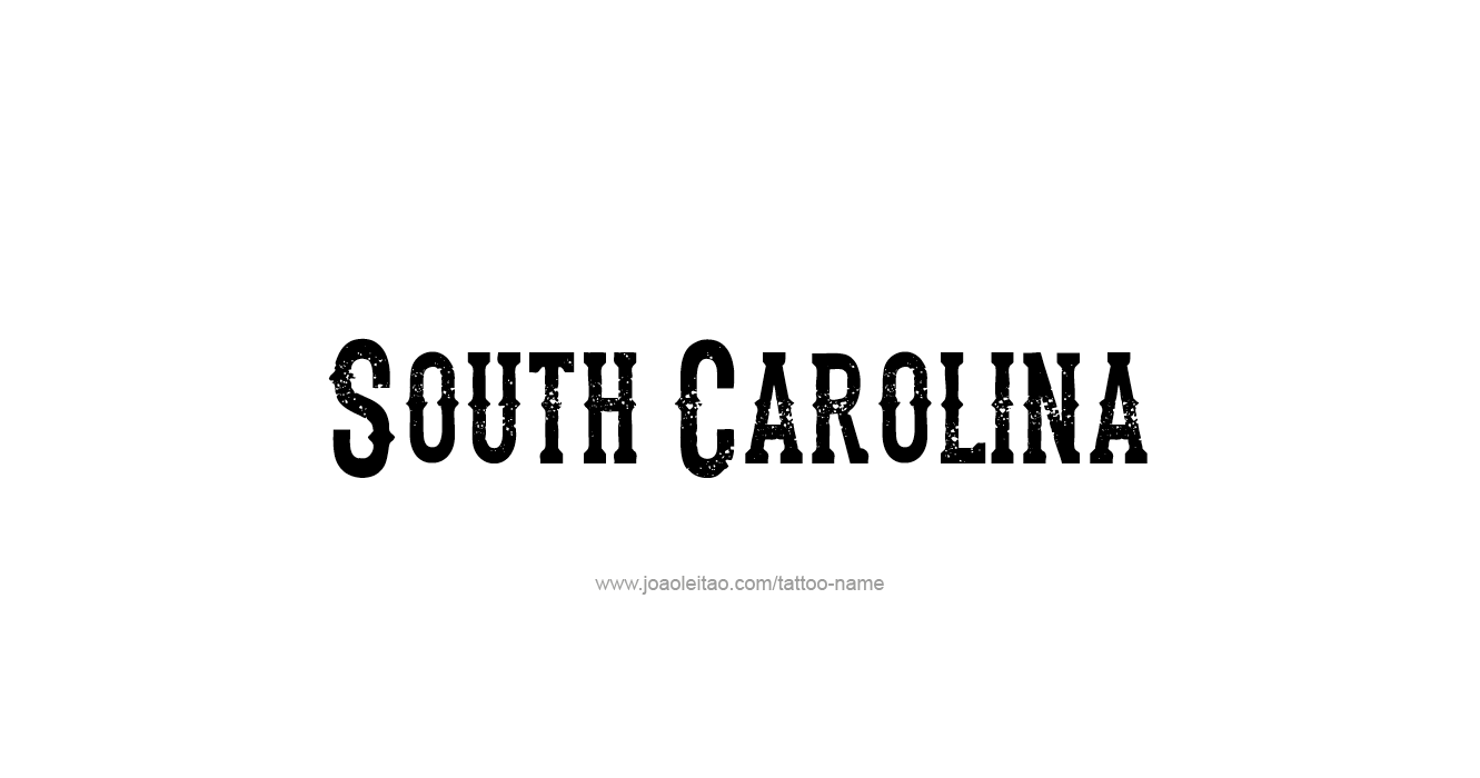 Tattoo Design USA State Name South Carolina