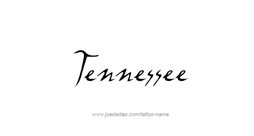 Tattoo Design USA State Name Tennessee