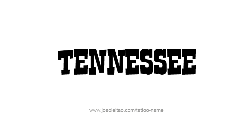 Tattoo Design USA State Name Tennessee