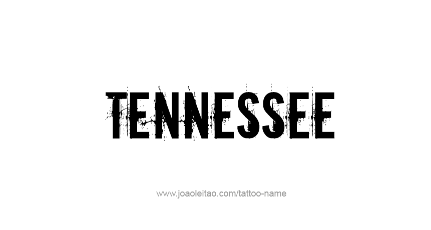 Tattoo Design USA State Name Tennessee