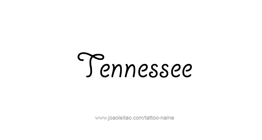 Tattoo Design USA State Name Tennessee