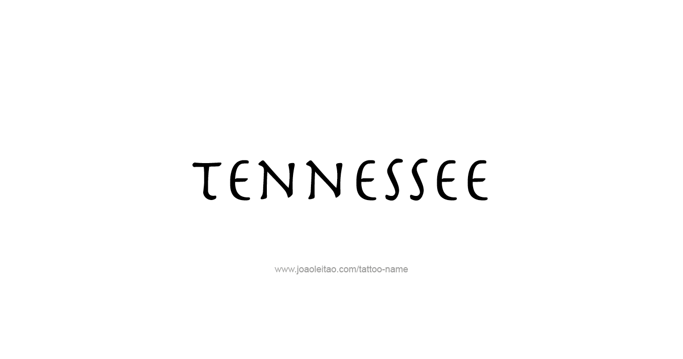 Tattoo Design USA State Name Tennessee