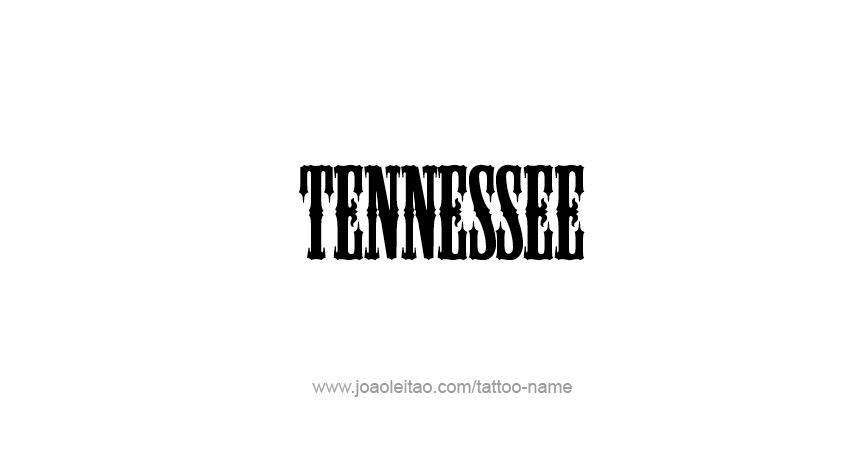 Tattoo Design USA State Name Tennessee