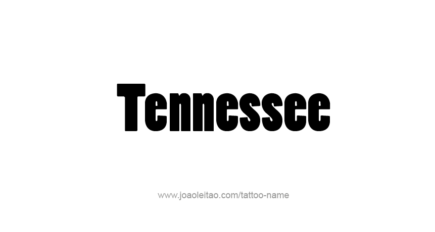Tattoo Design USA State Name Tennessee