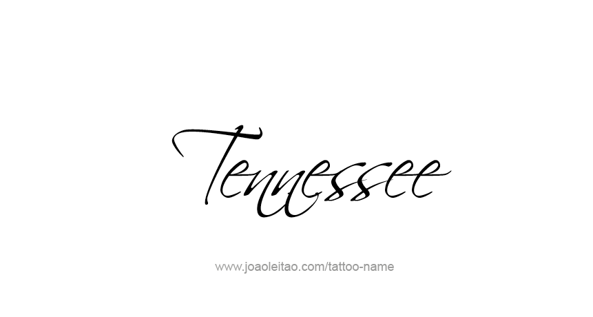 Tattoo Design USA State Name Tennessee