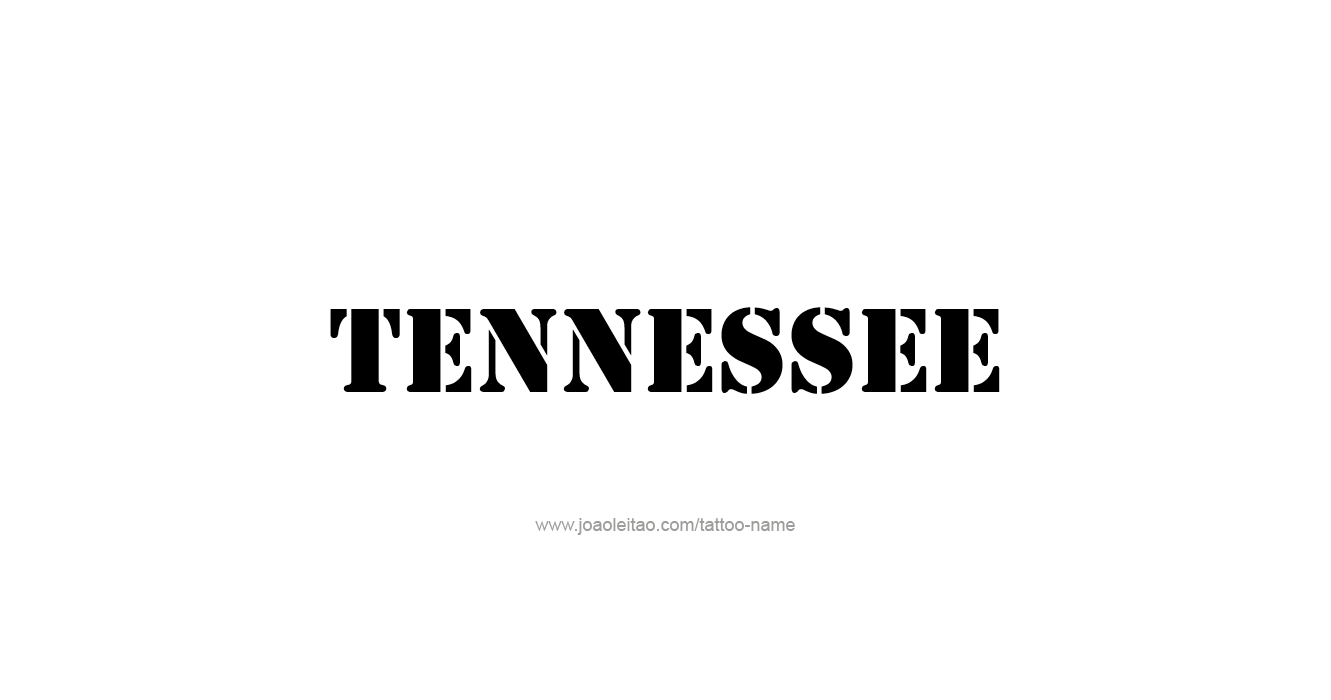 Tattoo Design USA State Name Tennessee