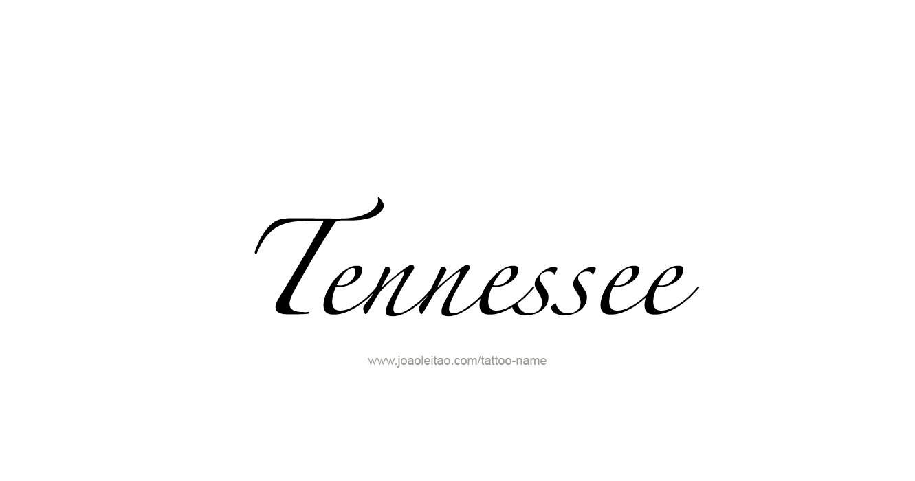 Tattoo Design USA State Name Tennessee