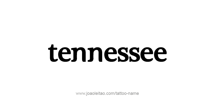 Tattoo Design USA State Name Tennessee