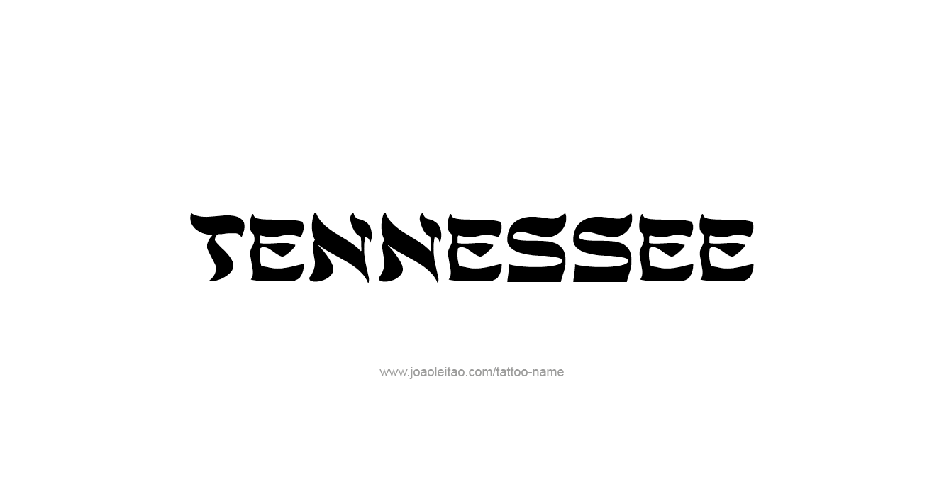 Tattoo Design USA State Name Tennessee