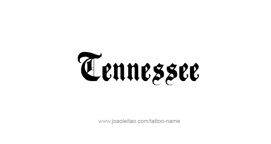 Tattoo Design USA State Name Tennessee