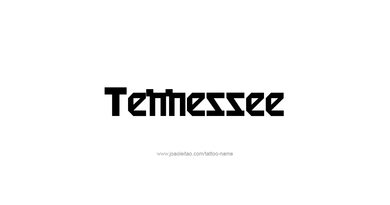 Tattoo Design USA State Name Tennessee