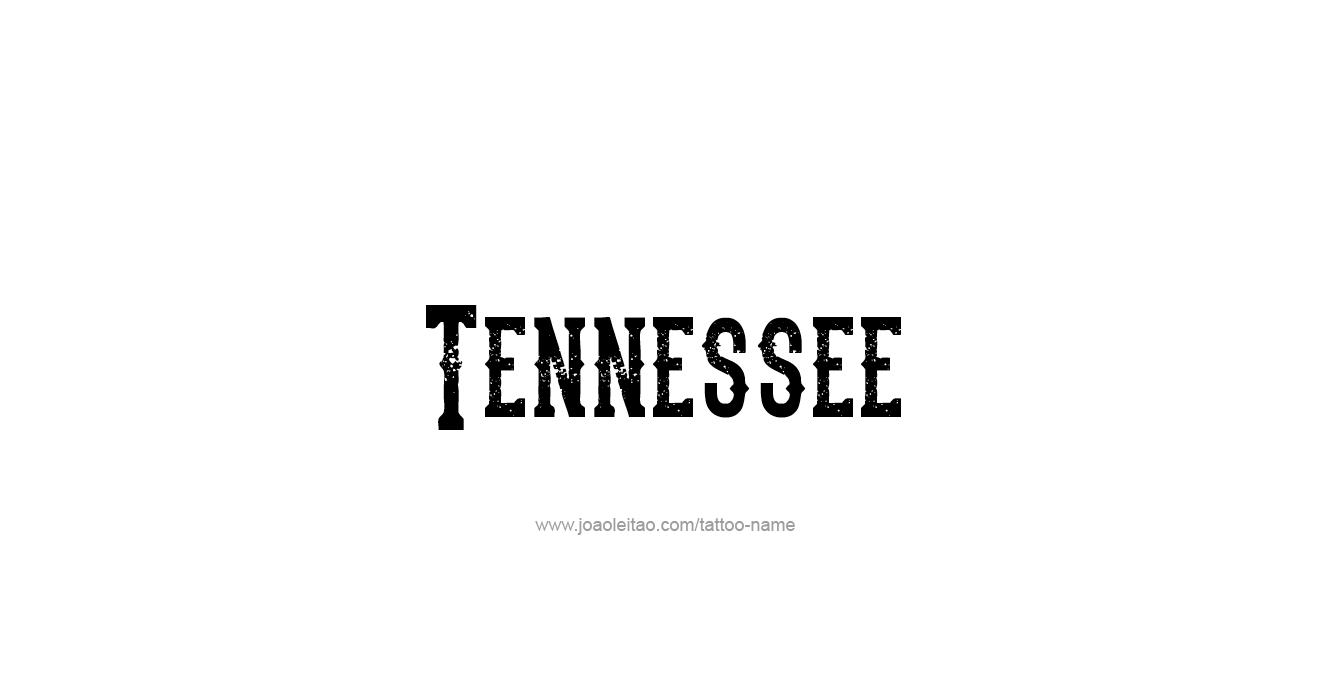 Tattoo Design USA State Name Tennessee