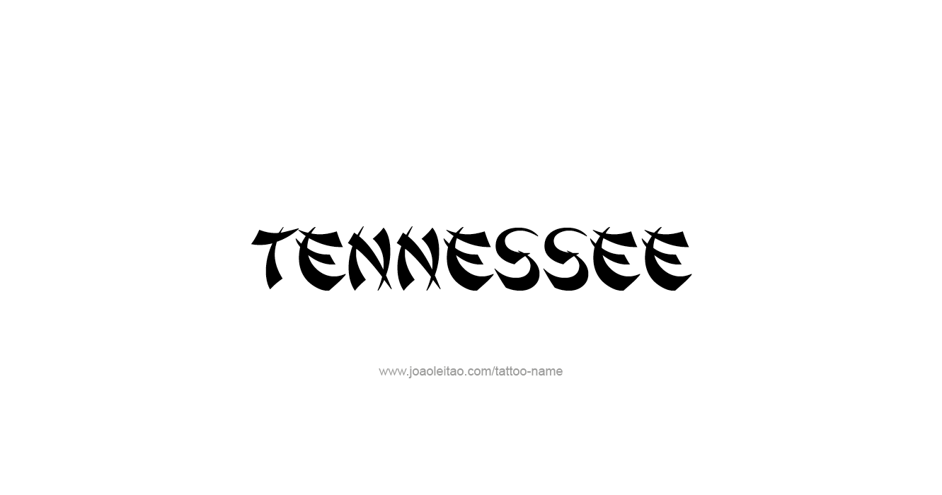 Tattoo Design USA State Name Tennessee