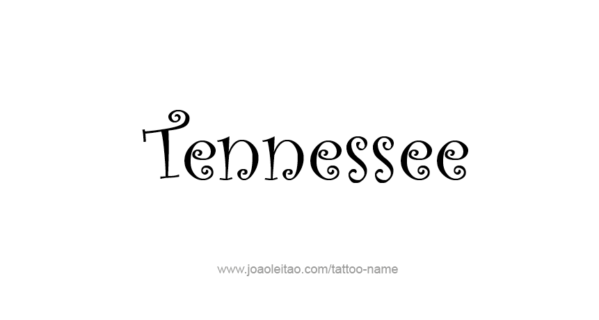 Tattoo Design USA State Name Tennessee