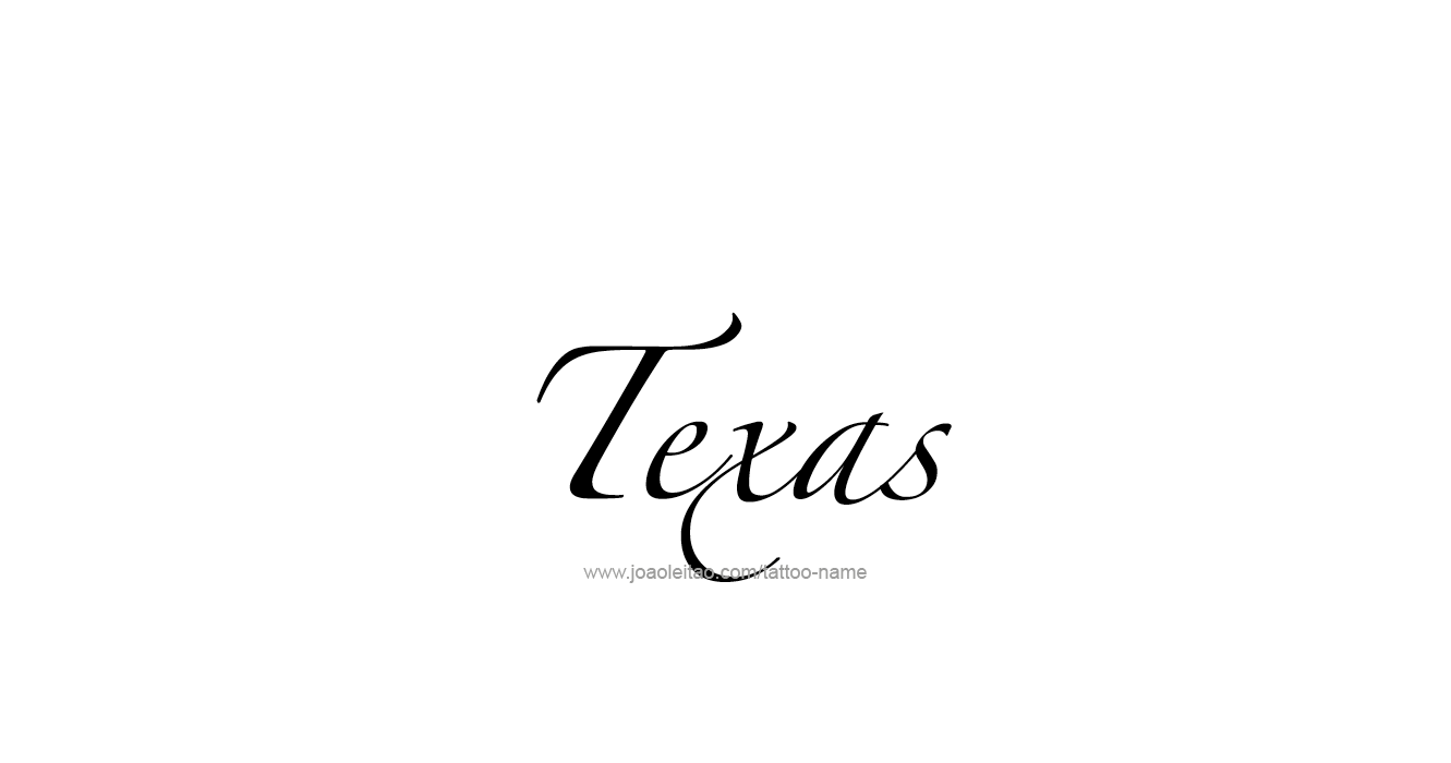 Tattoo Design USA State Name Texas