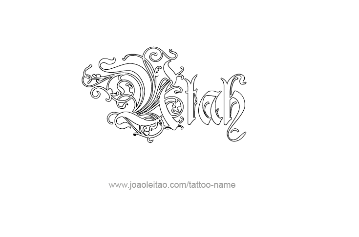 Tattoo Design USA State Name Utah