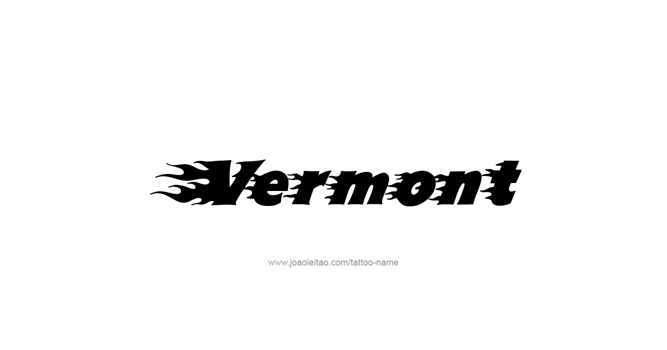 Tattoo Design USA State Name Vermont