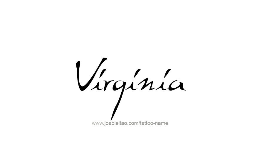 Tattoo Design USA State Name Virginia