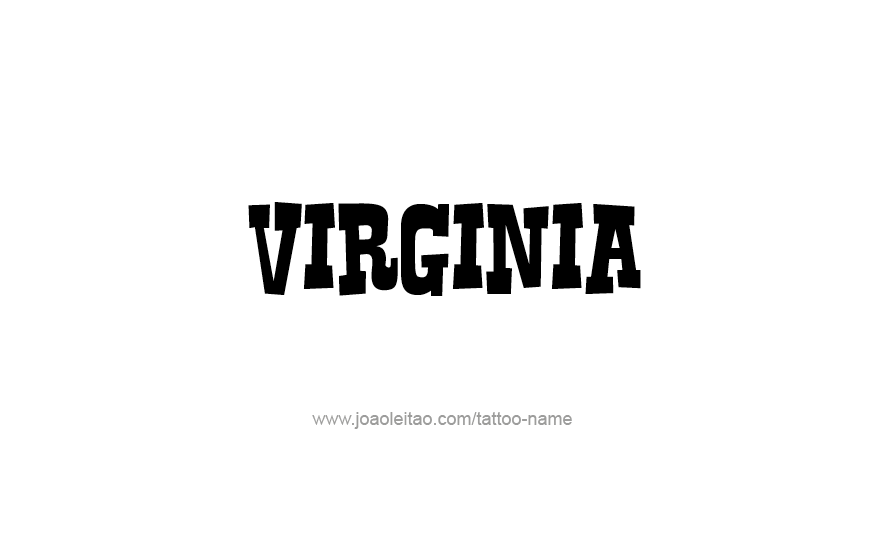 Tattoo Design USA State Name Virginia