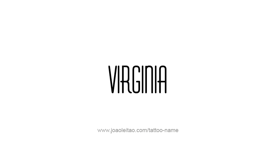 Tattoo Design USA State Name Virginia