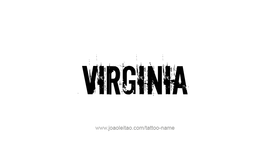 Tattoo Design USA State Name Virginia