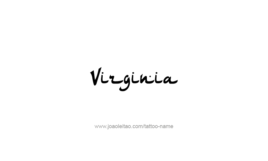 Tattoo Design USA State Name Virginia