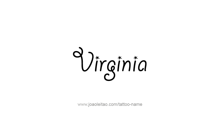 Tattoo Design USA State Name Virginia