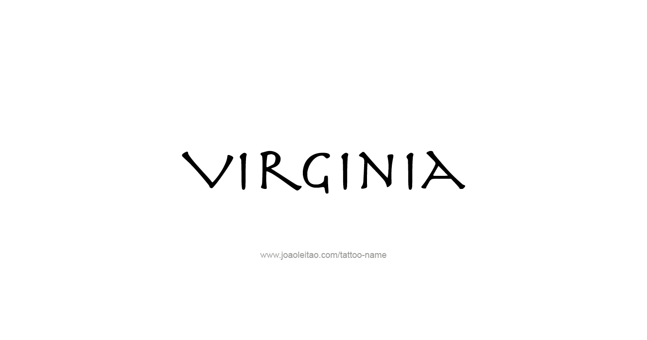 Tattoo Design USA State Name Virginia