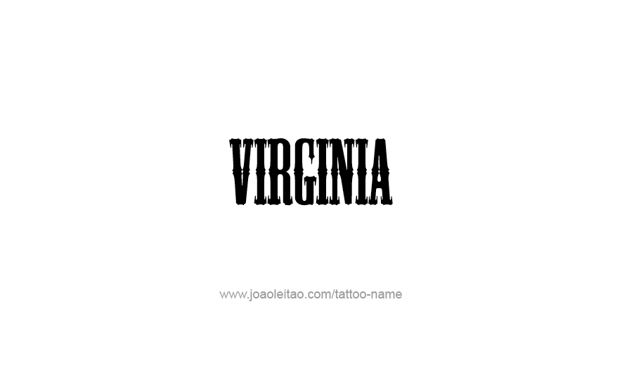 Tattoo Design USA State Name Virginia